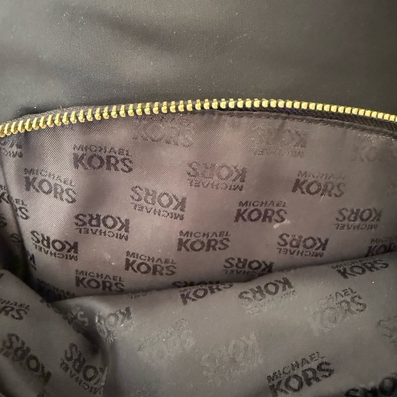 Michael Kors Black Nylon Backpack Gold Hardware Medium Size main image 5
